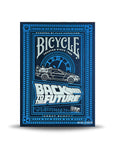 Cartas do baralho Bicycle De Volta Para o Futuro mostrando personagens e acabamento Air-Cushion