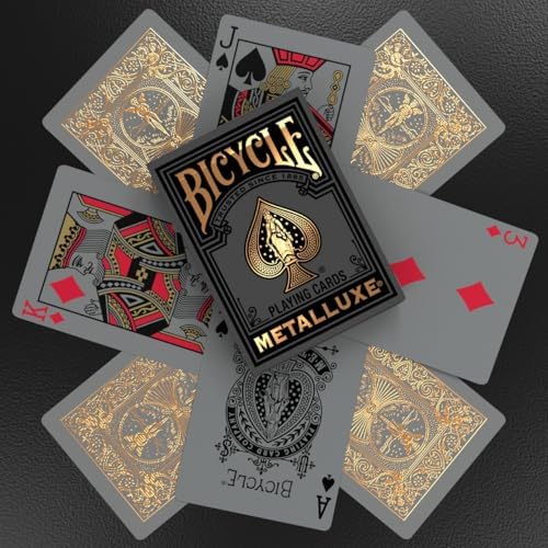 Bicycle Black and Gold Metalluxe - baralho com cartas em leque