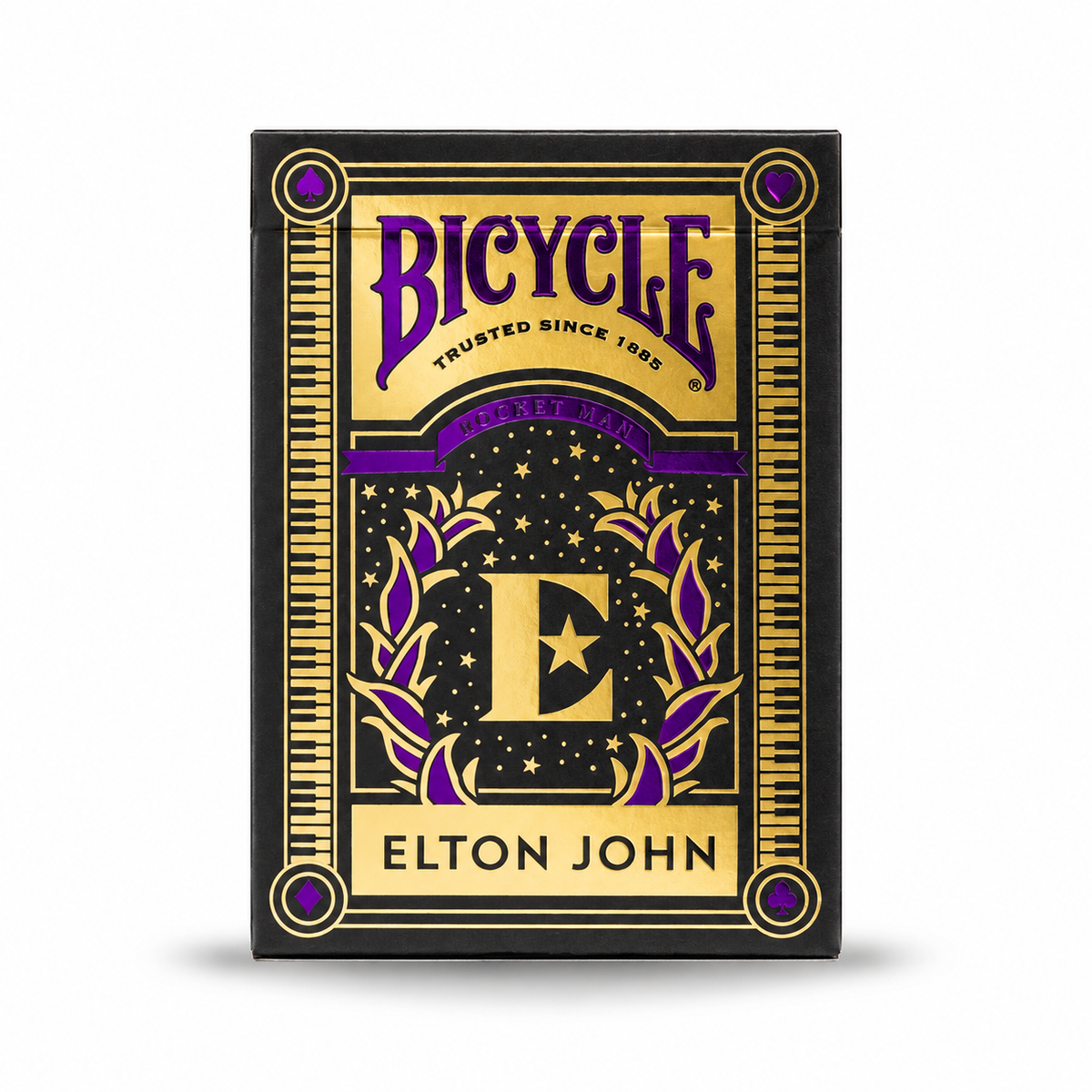 Baralho Bicycle Elton John — frente da caixa com fundo branco e sombra suave